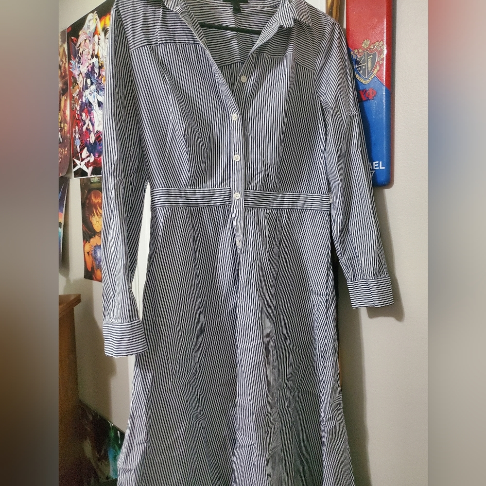 Button down, striped dress